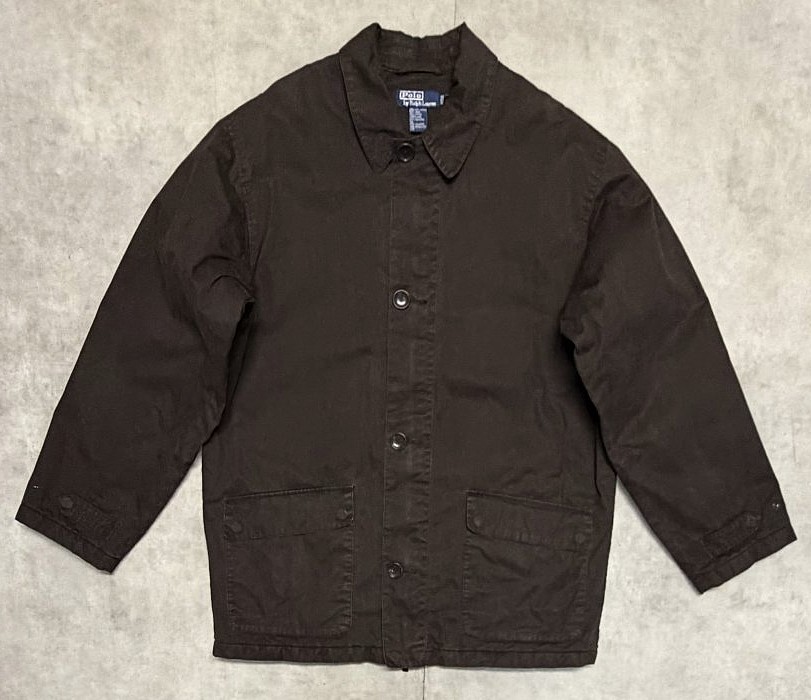 画像1: 90'S RALPH LAUREN 裏地付き デッキジャケット ダークブラウン (VINTAGE)