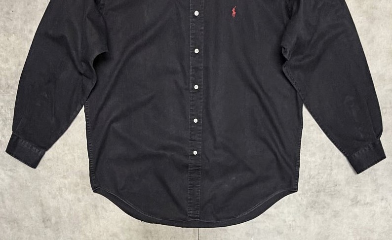 画像: 90'S RALPH LAUREN "BLAKE" ポプリン BDシャツ ブラック (VINTAGE)