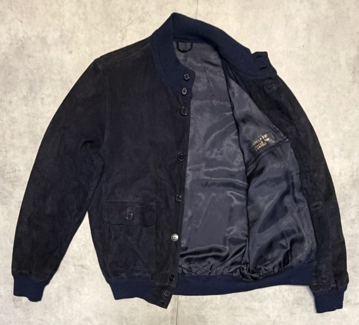 画像3: ZANELLA ヌバックレザー バルスタージャケット ダークネイビー (VINTAGE)