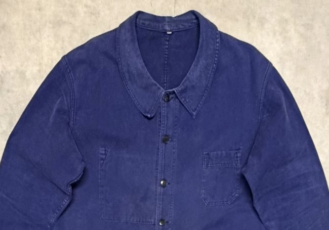 画像: 60'S CANALS フレンチワーク ワークジャケット カバーオール ブルー (VINTAGE)