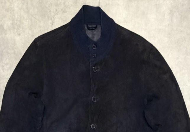 画像: ZANELLA ヌバックレザー バルスタージャケット ダークネイビー (VINTAGE)