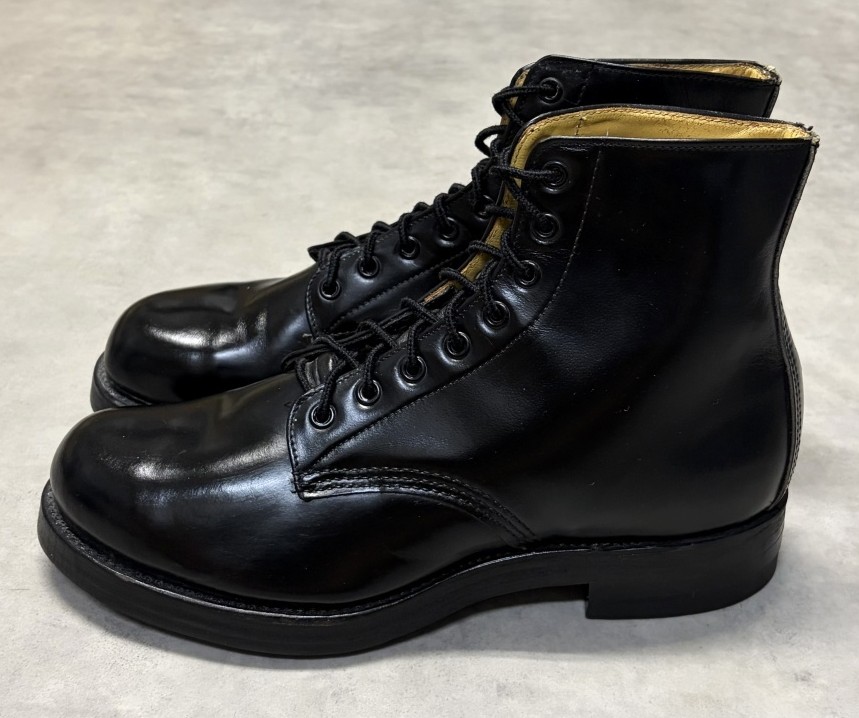 画像2: 70'S カナダ軍 レザーソール レースアップ レザーブーツ ブラック (DEADSTOCK)