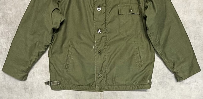 画像: 80'S アメリカ軍 US NAVY "A-2" デッキジャケット ミリタリーグリーン (VINTAGE)